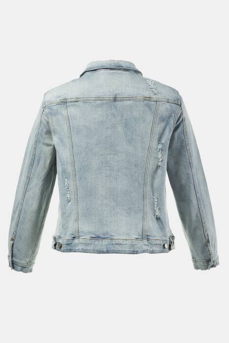 Jeansjacke, Destroy-Look, Teilungsnähte, Elasthan