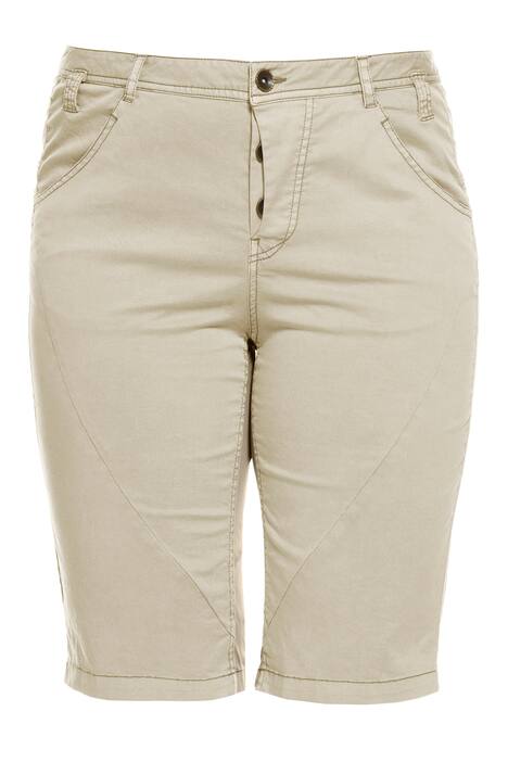 Bermuda, Sweat-Einsätze, Curvy-Passform, Ziernähte