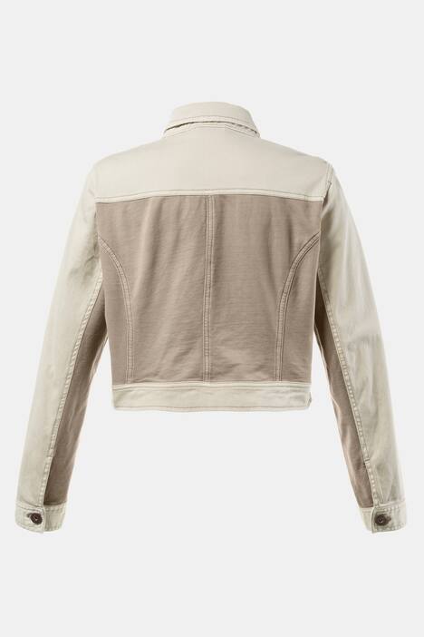 Jeansjacke, Sweat-Einsätze, kurze Form, Jeansstyle