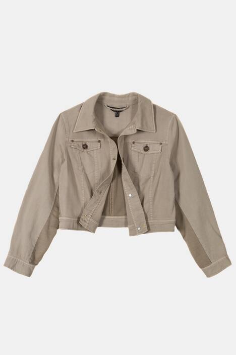 Jeansjacke, Sweat-Einsätze, kurze Form, Jeansstyle