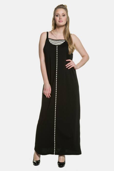 Stripe Inset Maxi Dress