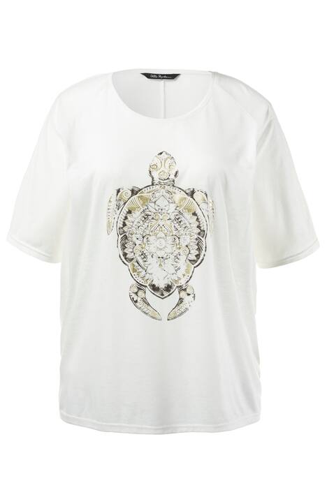 Gold Turtle Print Oversized Fit Knit Top