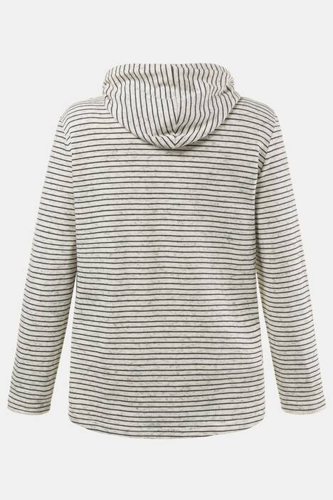 Sweatshirt, Ringel, Kapuze, meliert