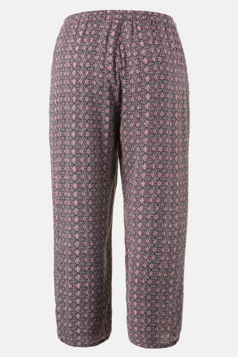 Culotte, gemustert, wadenlang, Elastikbund