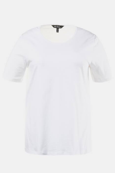 T-Shirt, körpernahe Form, Rundhals, reine Baumwolle