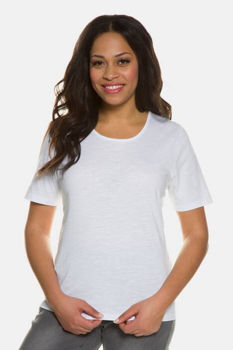 T-Shirt, körpernahe Form, Rundhals, reine Baumwolle