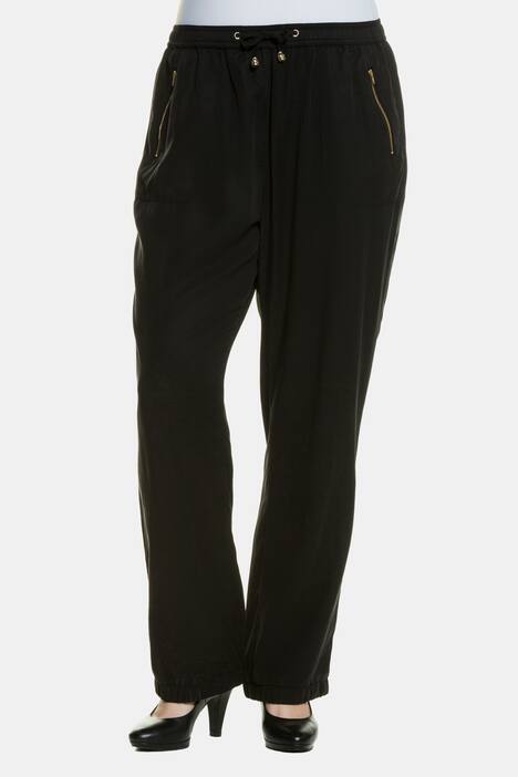 Tencel-Hose Ruby, weites Bein, Tunnelzug, Elastikbund