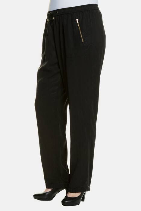 Tencel-Hose Ruby, weites Bein, Tunnelzug, Elastikbund