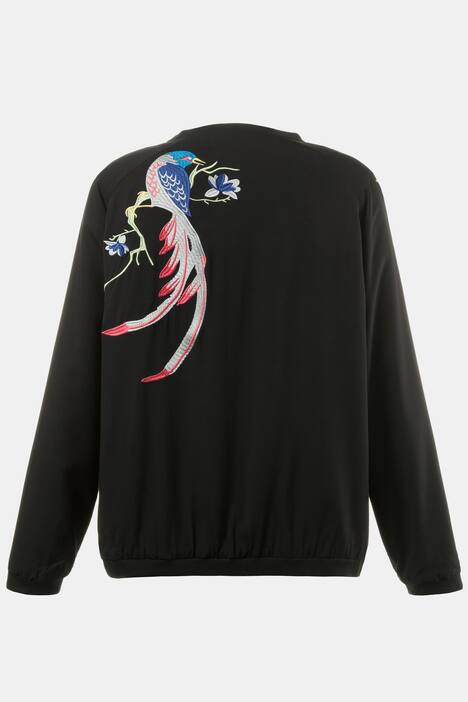 Blouson, Vogel-Stickerei, Rippbündchen, Reißverschluss