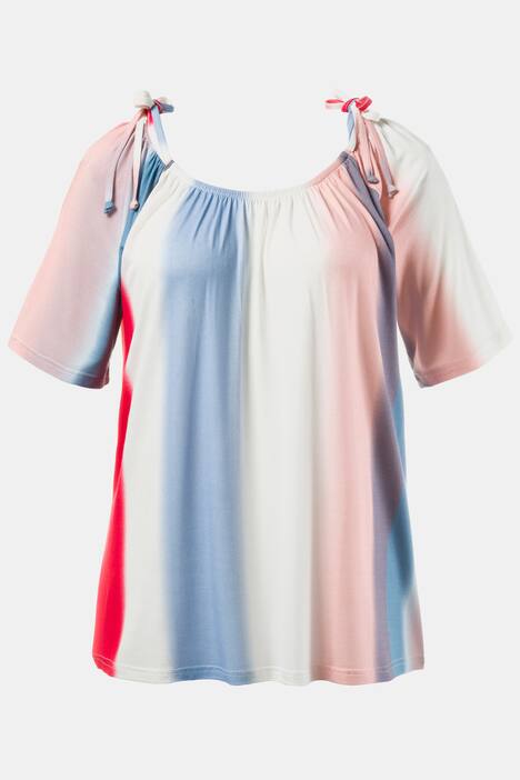 T-Shirt, Carmenausschnitt, Schulterbänder