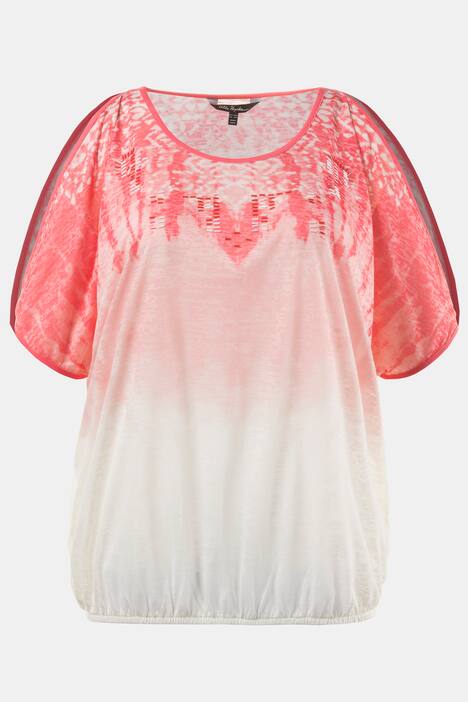 Shirt, Schulter-Ausschnitt, Oversized, Perlenstickerei
