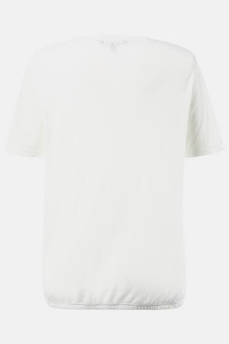 Burnout Cold Dye Elastic Hem Knit Top