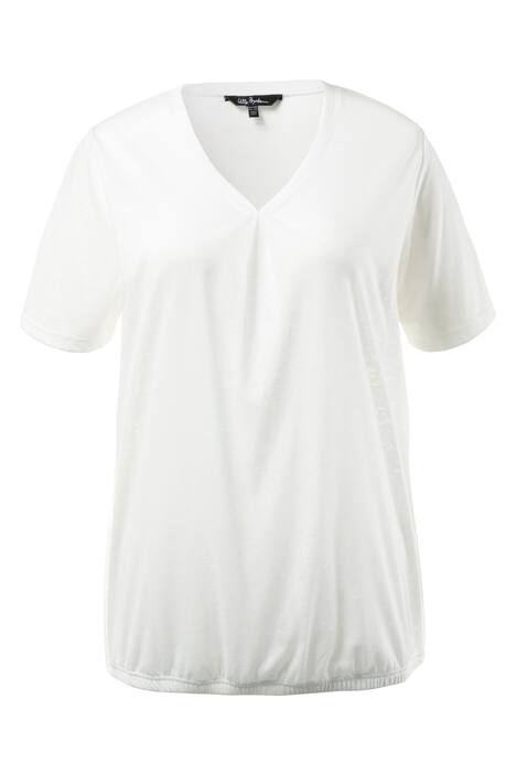 Burnout Cold Dye Elastic Hem Knit Top