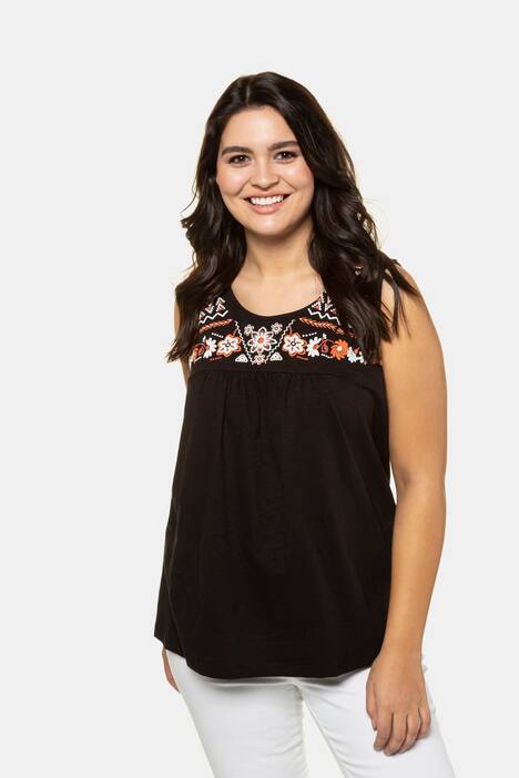 Top, Ethnomuster, A-Line, Flammjersey