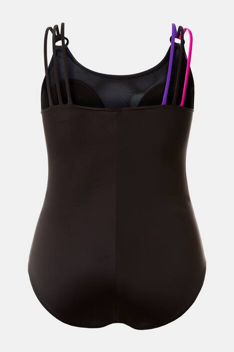 Colorful Bird Print Front Lined Swimsuit