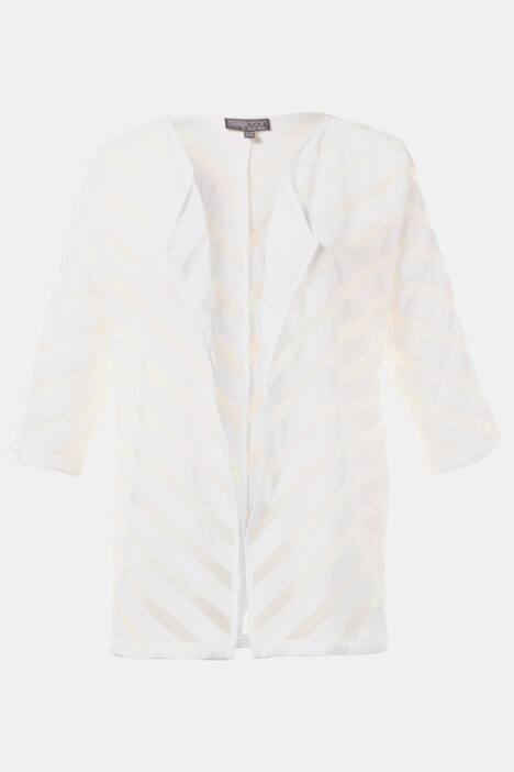 Blusenjacke, transparente Ausbrenner-Streifen