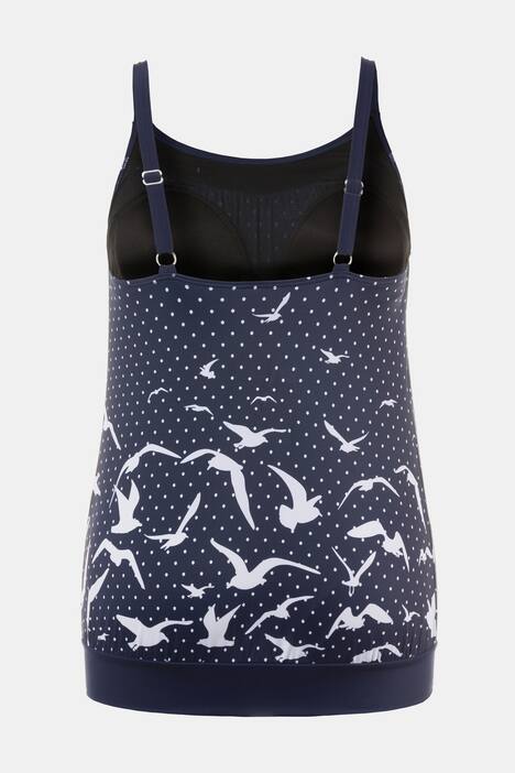 Tankini, Möwen, elastischer Saum, Softcups