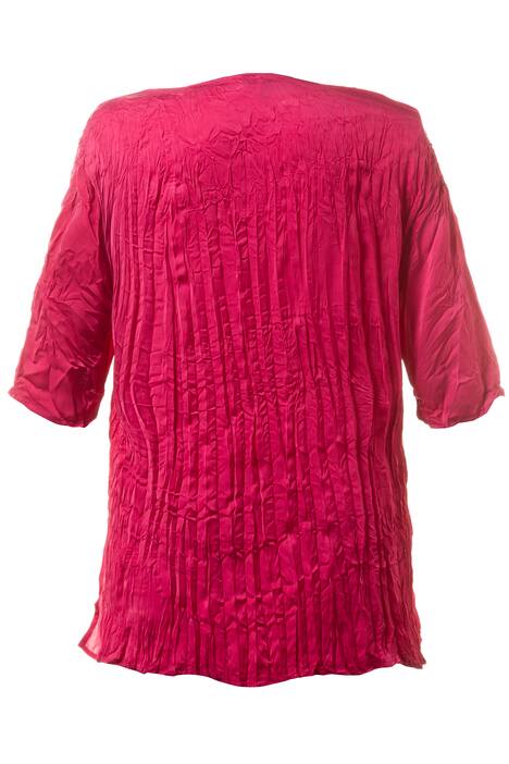 Uneven Hem Crinkle Blouse