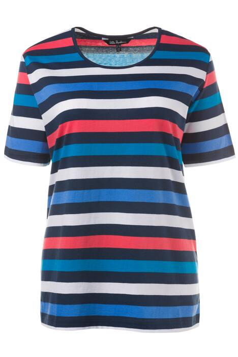 Highlight Red Stripe Regular Fit Cotton Tee