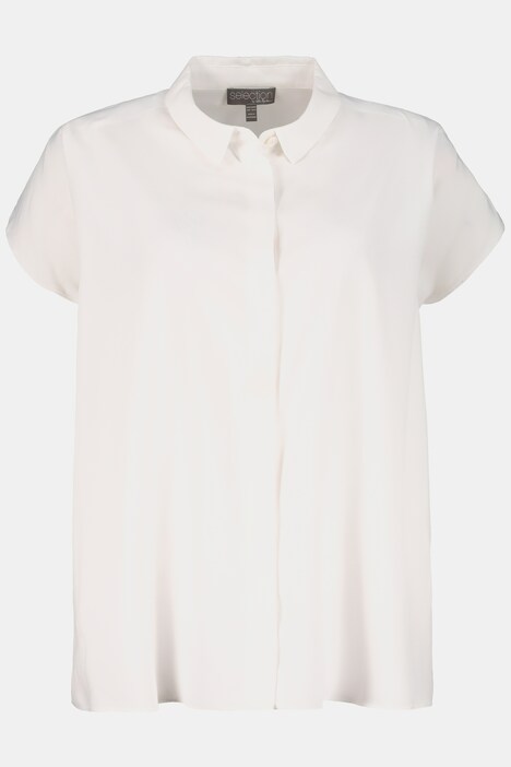 Bluse, verdeckte Knopfleiste, Oversized, selection