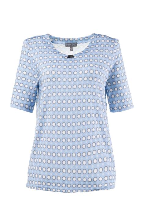 Dots on Dots Print Classic Fit Stretch Knit Top
