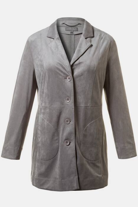 Suede-Jacke, Reversform, Stretchkomfort, Taschen