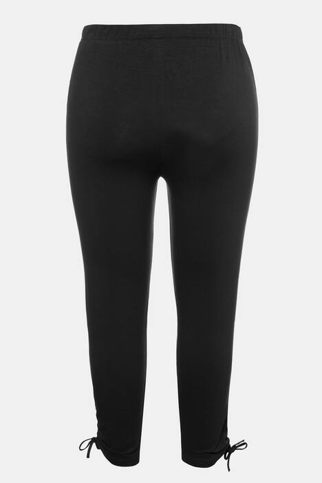 Capri, seitliche Raffung, Rundum-Gummibund, Elasthan