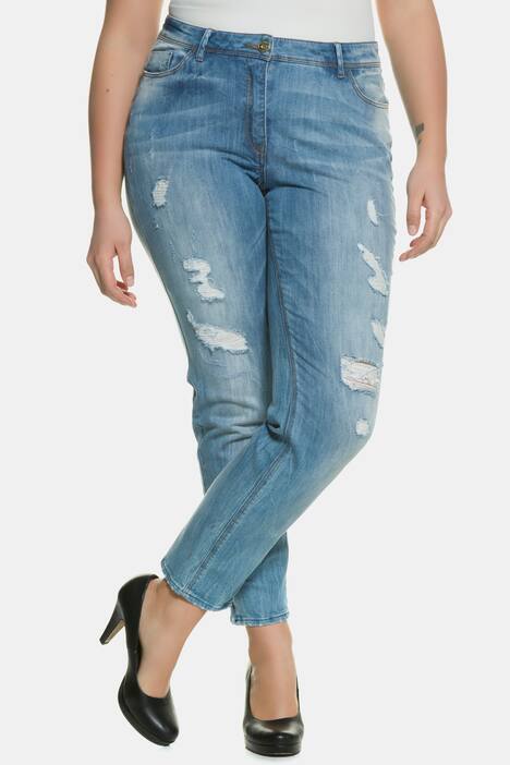 Skinny-Jeans, Destroy-Effekte, Stretchdenim