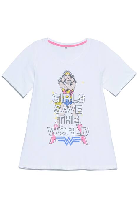 Girls Save the World Short Sleeve Slim Fit Tee
