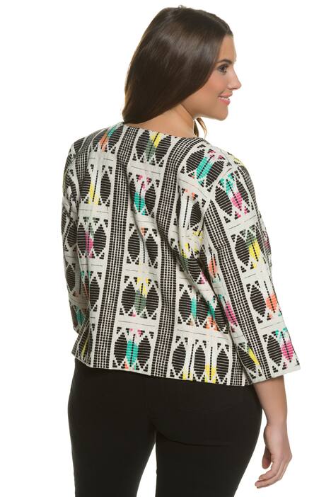 Jacquard-Jacke, Ethnomuster, kürzere, offene Form
