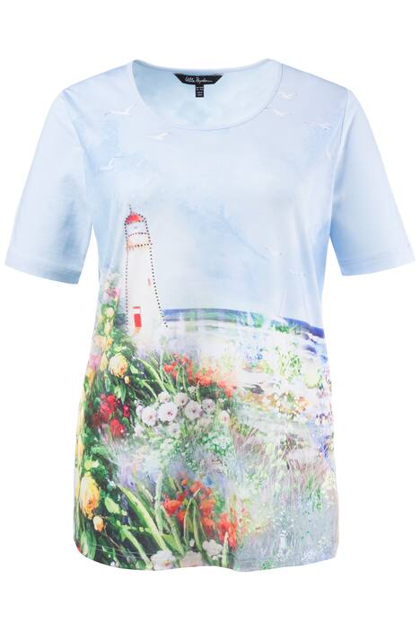 Lighthouse Floral Cotton Stretch Classic Fit Tee
