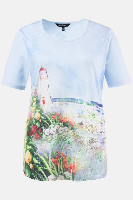 T-Shirt, Leuchtturm-Motiv, Classic, Strass