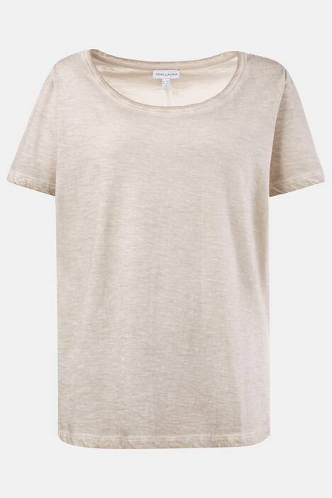 T-Shirt in Used-Look, Rundhals, lockere Passform