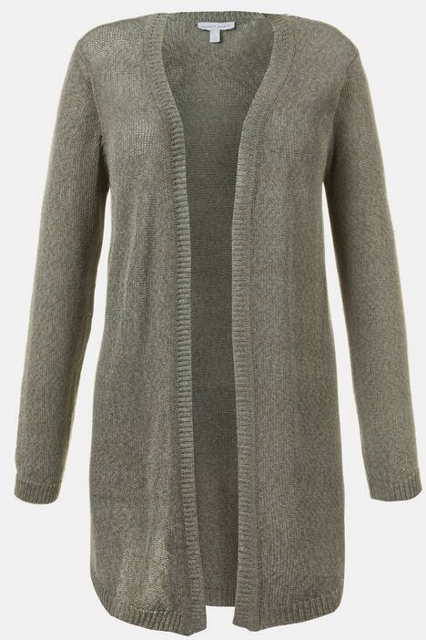 Cardigan, Glanzeffekt, lange, offene Form