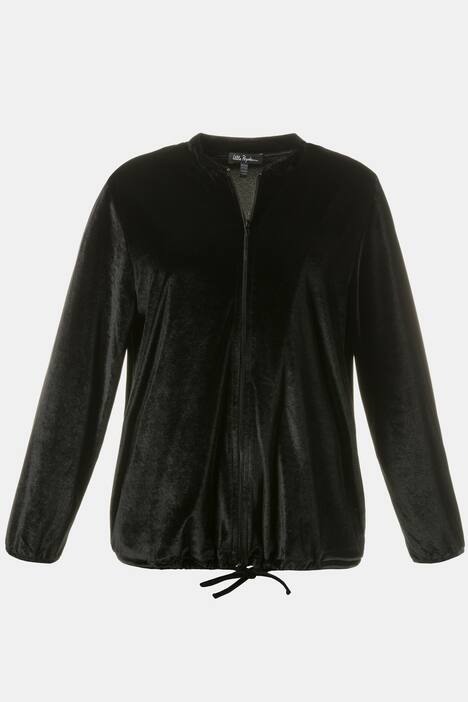 Blouson, Jacke, Samt, Stehkragen, Saumtunnel