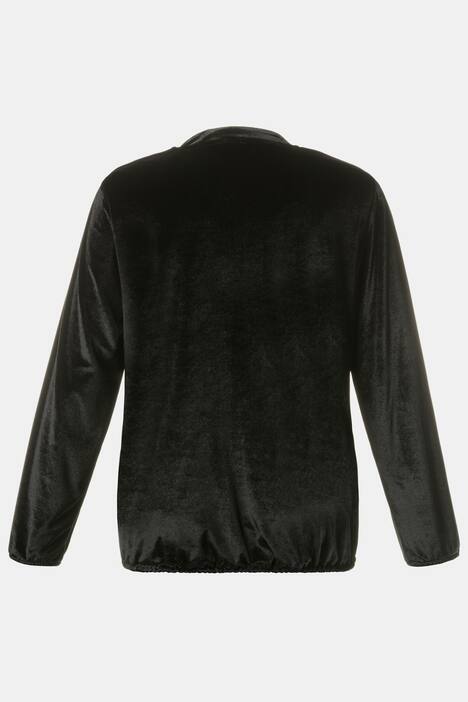 Blouson, Jacke, Samt, Stehkragen, Saumtunnel