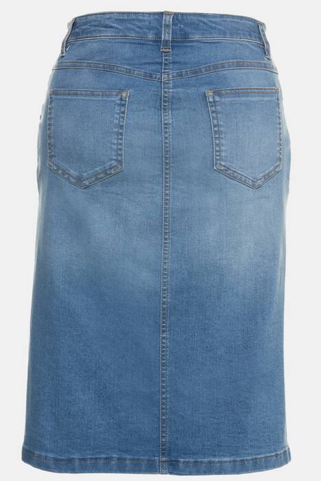 Jeansrock, Knopfleiste, gerade Form, Stretchkomfort