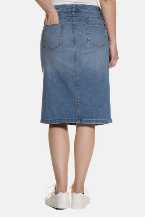 Jeansrock, Knopfleiste, gerade Form, Stretchkomfort