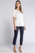 7/8-Hose Julia, Fransensaum, Elastikbund, schmales Bein