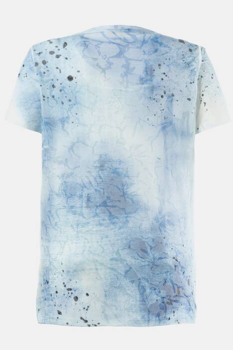 T-Shirt, Herzmotiv, feine Ausbrenner-Qualität