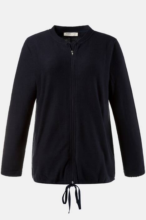 Sweat-Blouson, Tunnelzug-Saum, Biobaumwolle