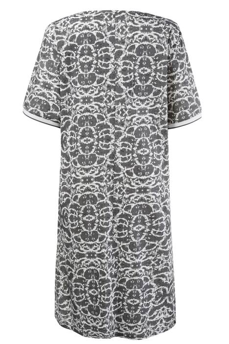 Eco Cotton Floral Print Trim Dress