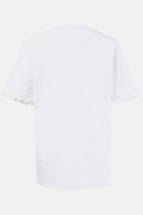 T-Shirt, Quastenborte, Jersey, reine Biobaumwolle