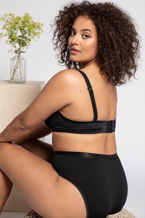 2 Pack of High Cut Stretch Cotton Panties - Solids