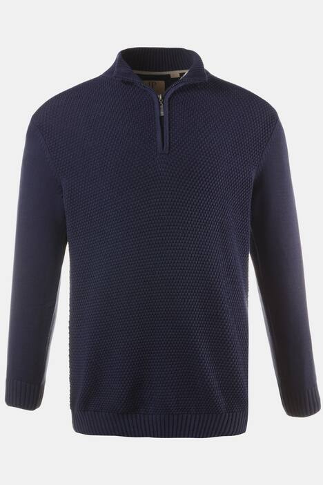 Zipped Collar Long Sleeve Sweater