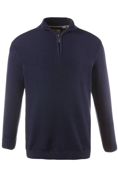 Zipped Collar Long Sleeve Sweater