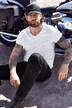 T-shirts, basic, set van 2, V-hals, korte mouwen, tot 8 XL