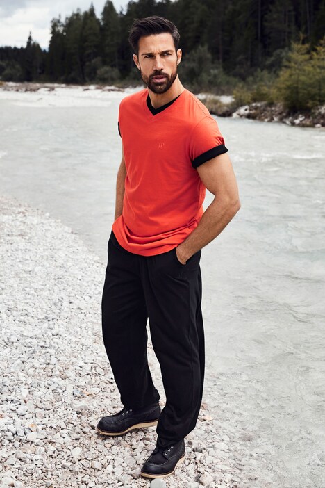 T-Shirts, Basic, 2er-Pack, V-Ausschnitt, Halbarm, bis 8 XL