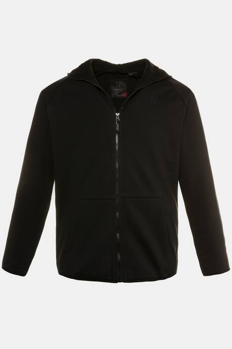 Sweatjacke, Fleecefutter, Kapuze, Rippbündchen