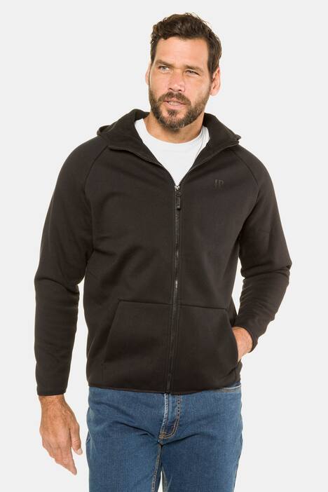 Sweatjacke, Fleecefutter, Kapuze, Rippbündchen